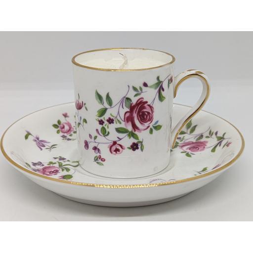 Crown Staffordshire coffee can and saucer c 1910