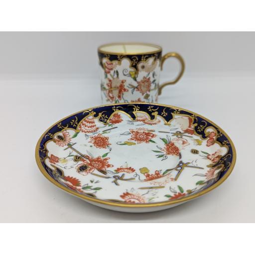 Royal Crown Derby porcelain coffee can and saucer 1926