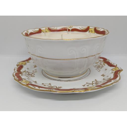 Regency footed slop bowl and plate c 1837